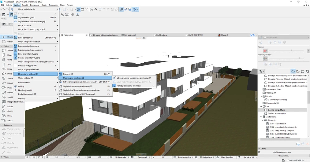 ᐈ Archicad Jak zrobić przekrój 3d Tutorial poradnik blog CGwisdom pl