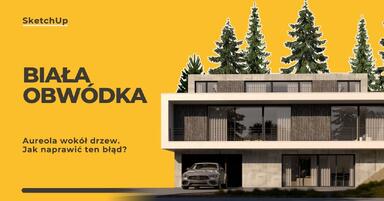 SketchUp - V-Ray - Biała obwódka wokół drzew. Jak naprawić ten błąd?