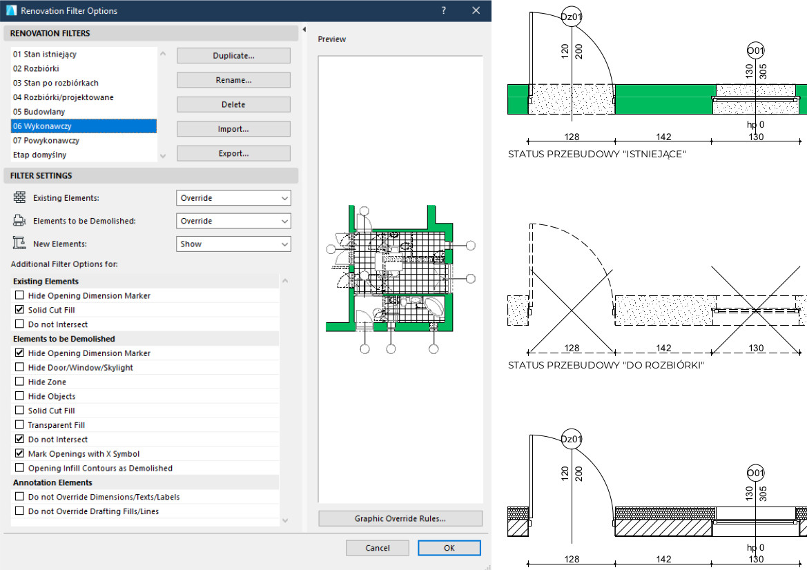 Archicad etapy przebudowy - jak z nich korzystać - 05