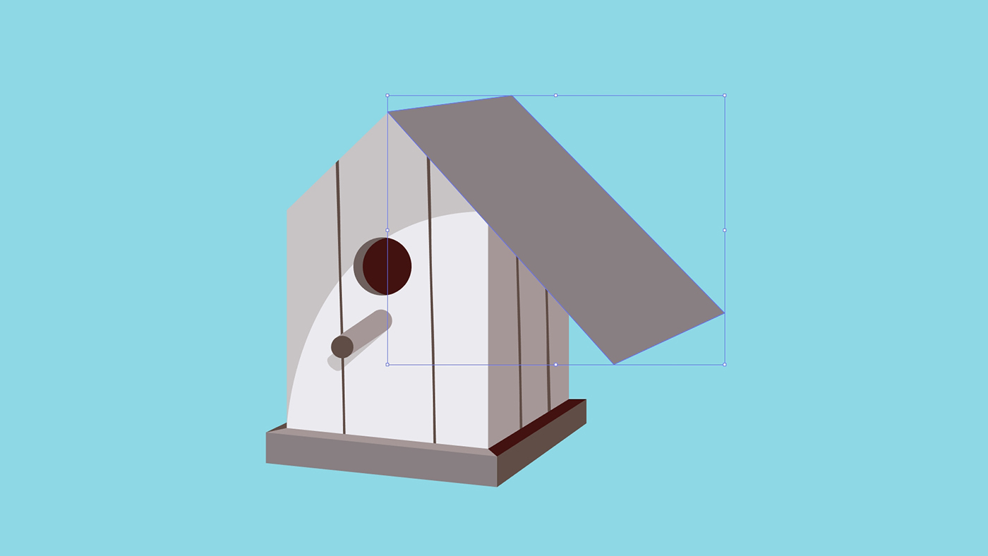 Jak zrobić domek dla ptaków w Adobe Illustrator? Tutorial i wiosenne inspiracje - 12