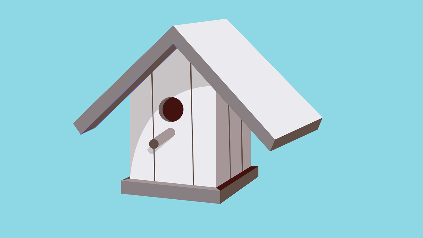 Jak zrobić domek dla ptaków w Adobe Illustrator? Tutorial i wiosenne inspiracje - 15