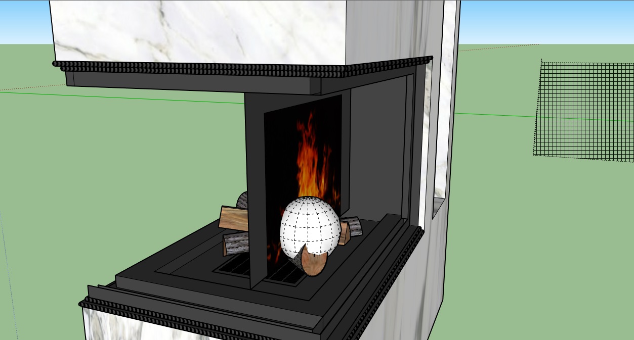 Sketchup- V-ray- Jak zrobić ogień w kominku?- Tutorial, poradnik-12