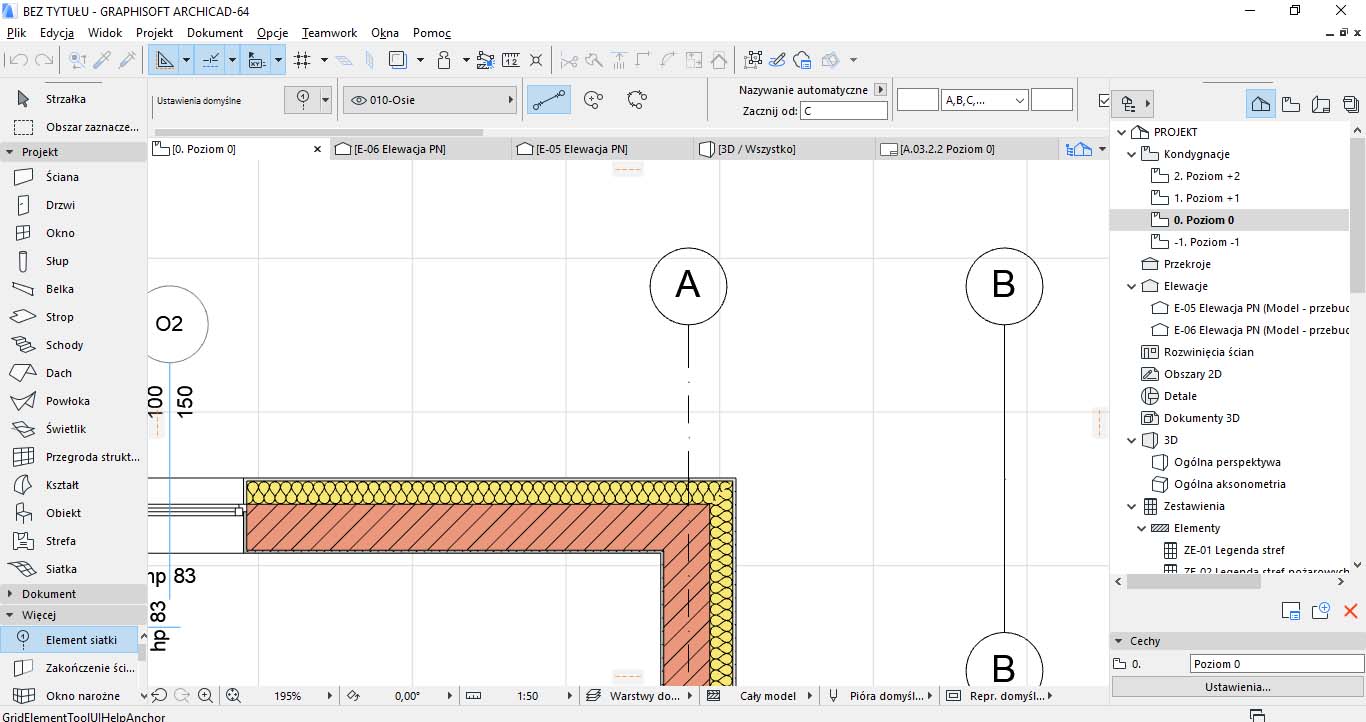 Archicad Jak Zrobić Osie Konstrukcyjne Tutorial