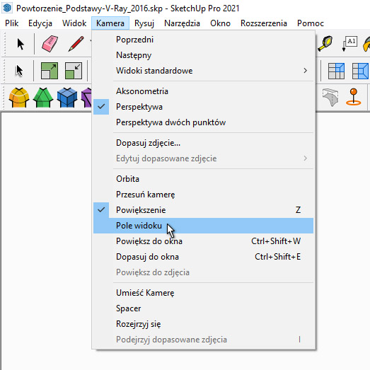 Sketchup - Camera clipping - jak naprawić ucinanie modelu? 03