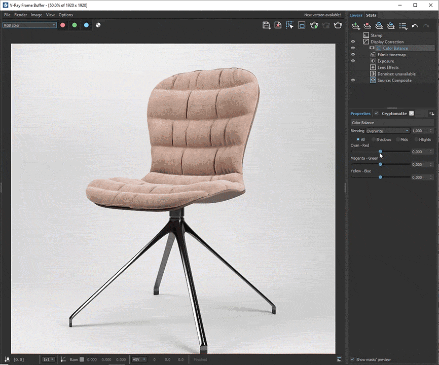 Sketchup - Jak zmienić kolor mebla na gotowym renderze? Poradnik, tutorial - 06
