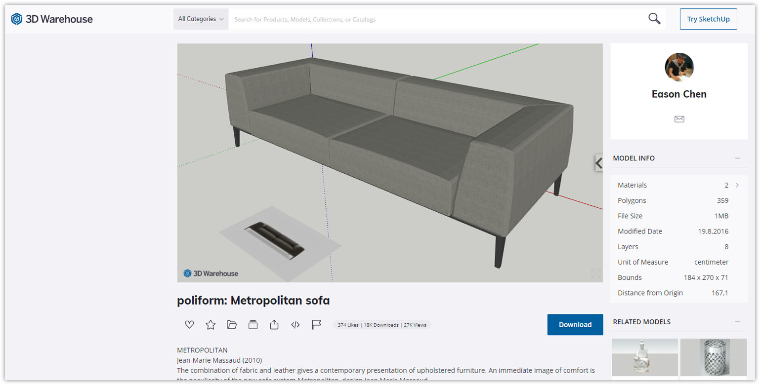 SketchUp - 3D Warehouse - Co to jest i jak z niego korzystać? - 10
