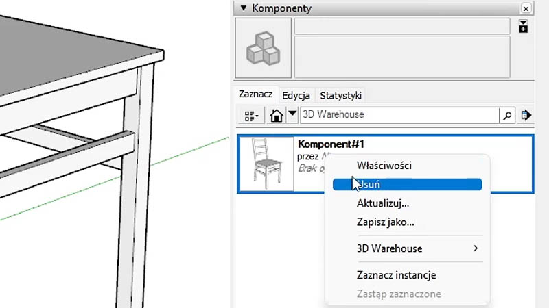 Sketchup - jak dodać komponent? - 08