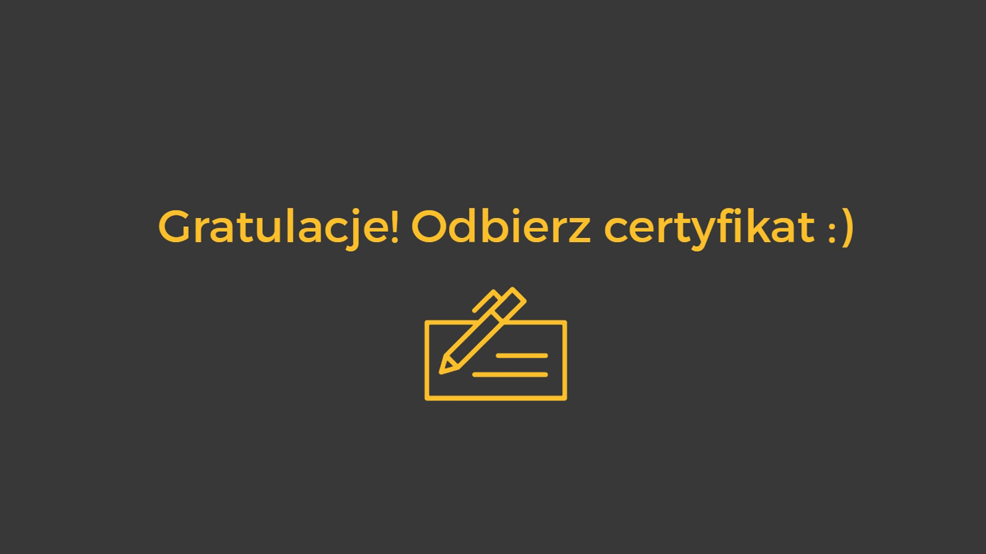 Nowa funkcjonalność - Certyfikaty ukończonych kursów