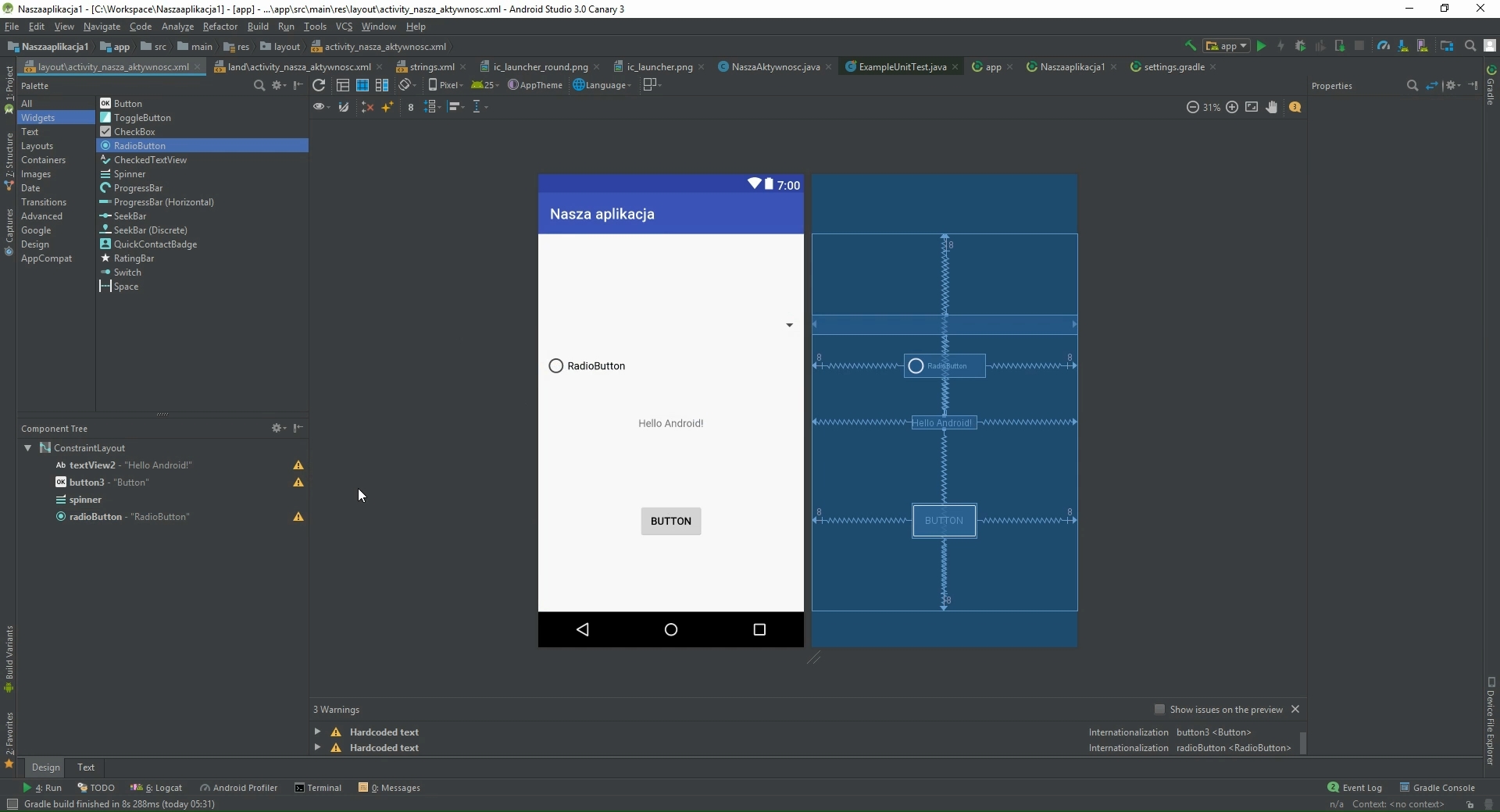 Programowanie - Android od podstaw - Tworzenie aplikacji - 01