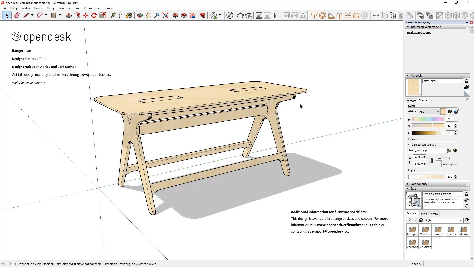 чертежи мебели в sketchup