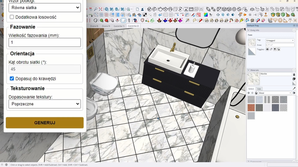 Custom Ground Wizard – darmowa wtyczka do SketchUp jako alternatywa dla Floor Generatora