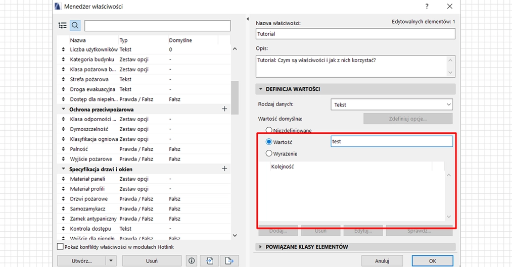 Archicad – Czym są właściwości i jak z nich korzystać? Poradnik, tutorial -12