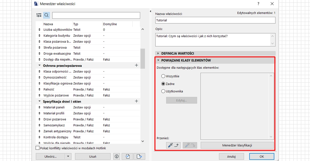 Archicad – Czym są właściwości i jak z nich korzystać? Poradnik, tutorial -13
