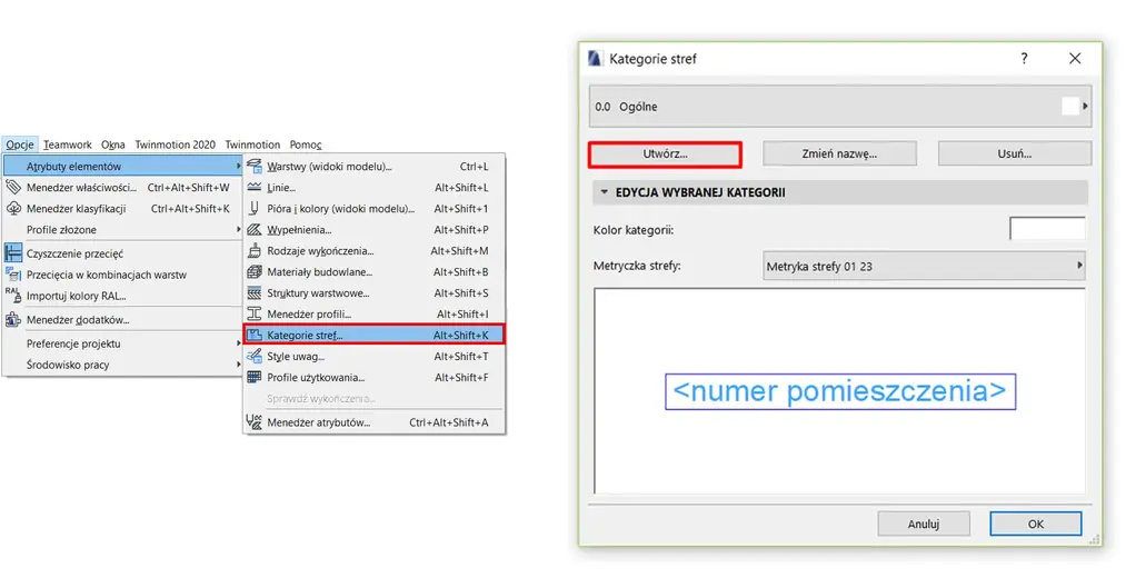 Archicad – Schemat funkcjonalny z użyciem stref - 02