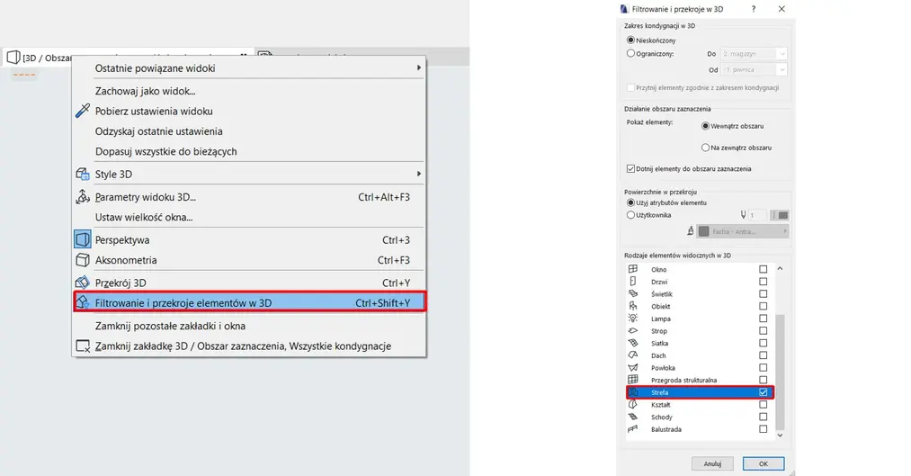 Archicad – Schemat funkcjonalny z użyciem stref - 06