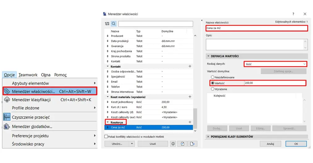 Archicad – Zastosowania wyrażeń w zestawieniach (Poradnik, tutorial) -02