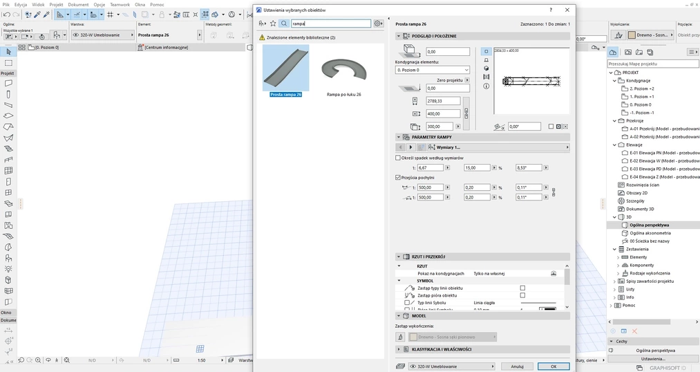 Archicad - Tworzenie rampy garażowej ze spadkiem