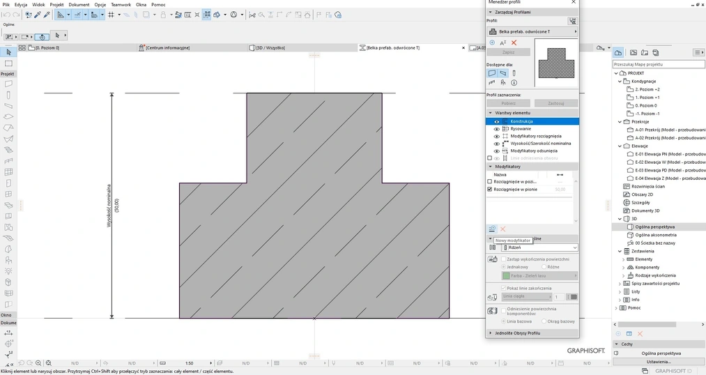 Archicad modyfikatory odsunięcia artykuł, poradnik 04
