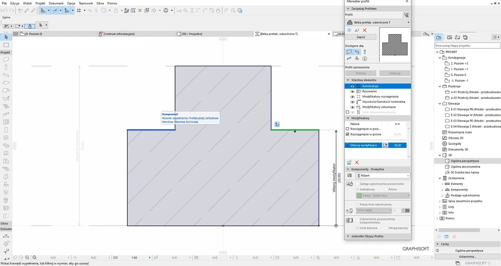 Archicad modyfikatory odsunięcia artykuł, poradnik 07