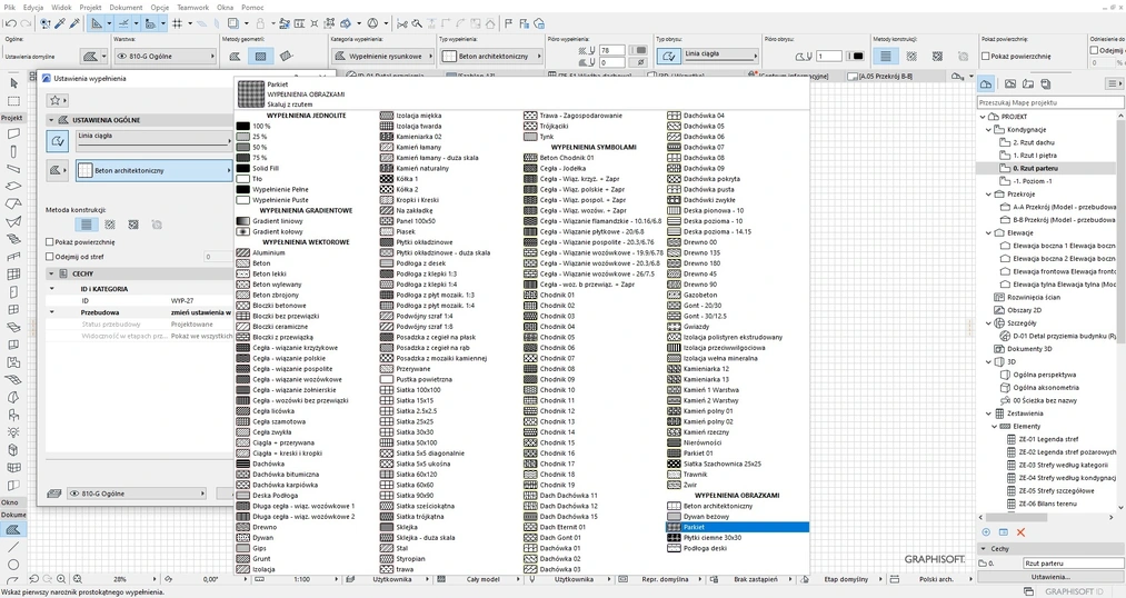 Archicad - tworzenie wypełnień obrazkowych - 01