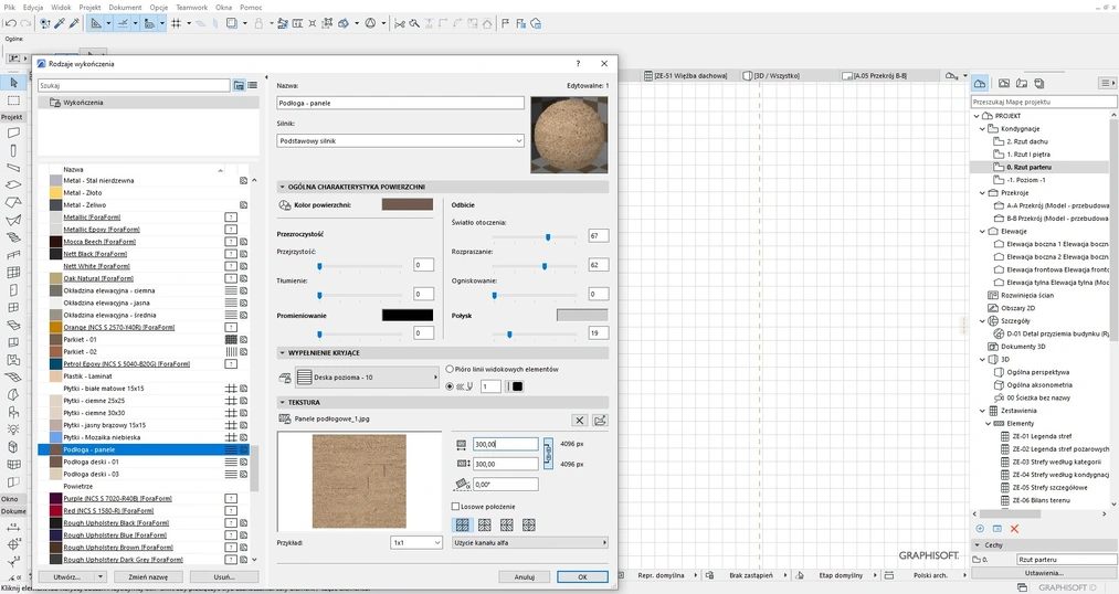 Archicad - tworzenie wypełnień obrazkowych - 04