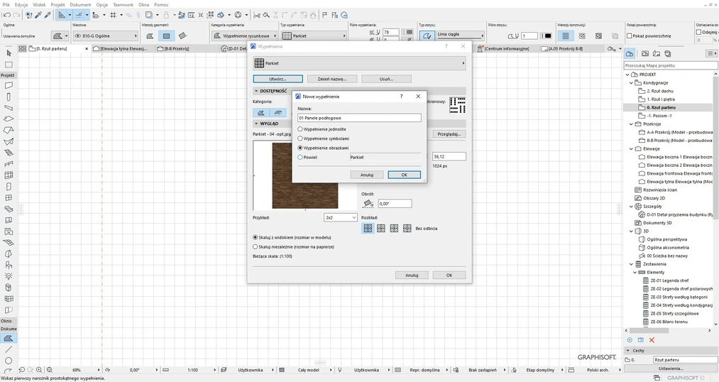 Archicad - tworzenie wypełnień obrazkowych - 06