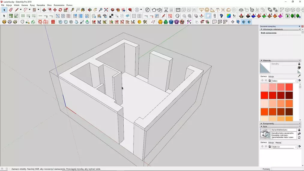 Tworzenie modelu 3D w SketchUp.