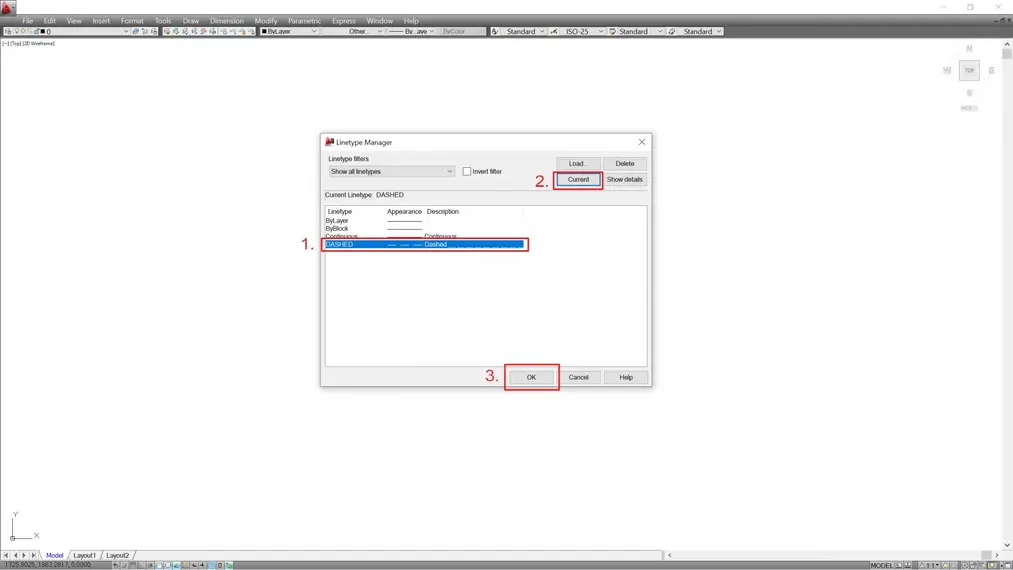 Autocad - Jak zrobić linię przerywaną - Tutorial, poradnik - 04