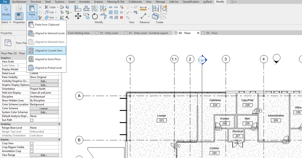 Revit - Kopiowanie z punktem bazowym - Poradnik, tutorial - 05