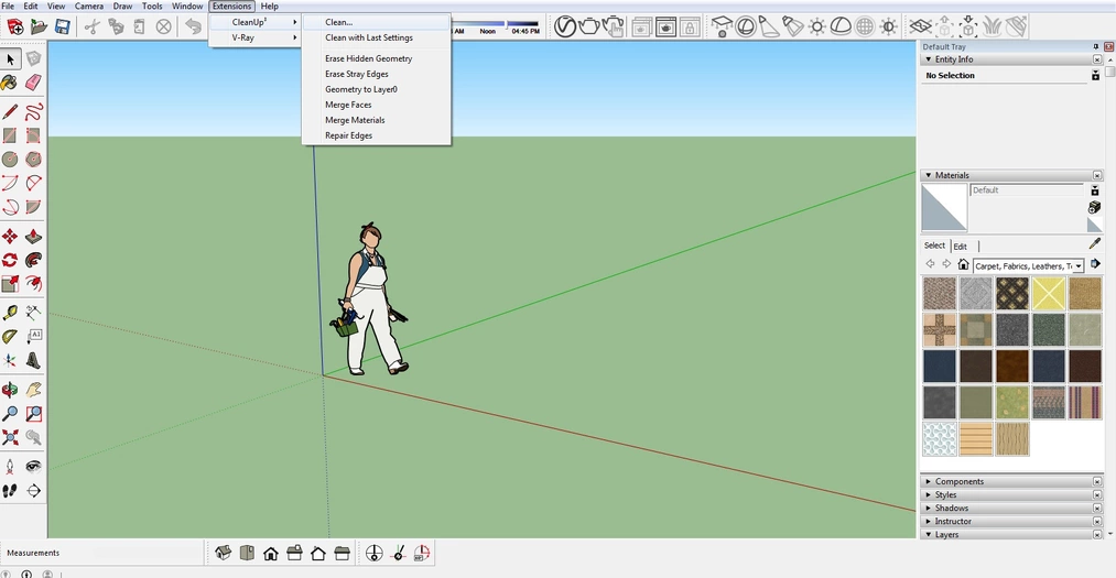 Cleanup для sketchup как пользоваться