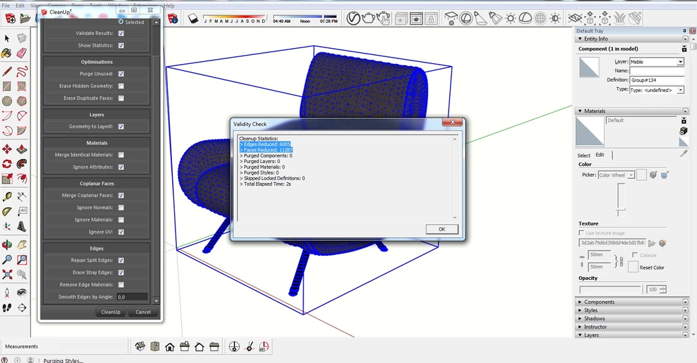 Cleanup для sketchup как пользоваться