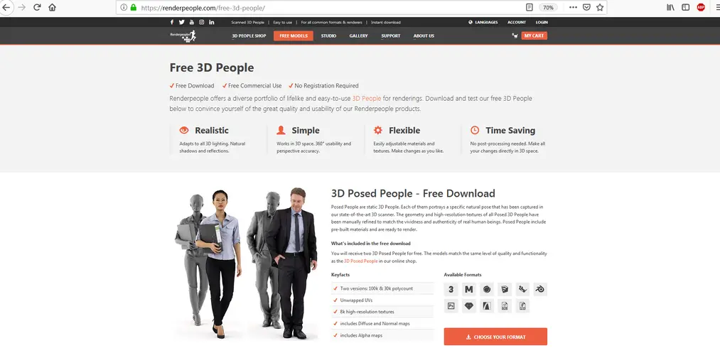 Darmowe modele 3D ludzi - 7 stron, które warto znać- 05