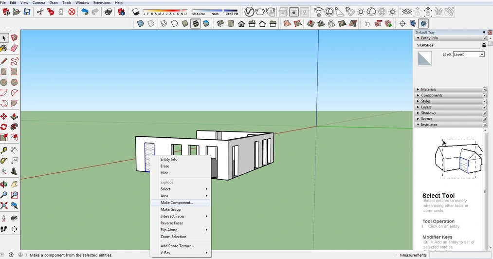 Sketchup - Tworzenie komponentów - Poradnik, tutorial - 03
