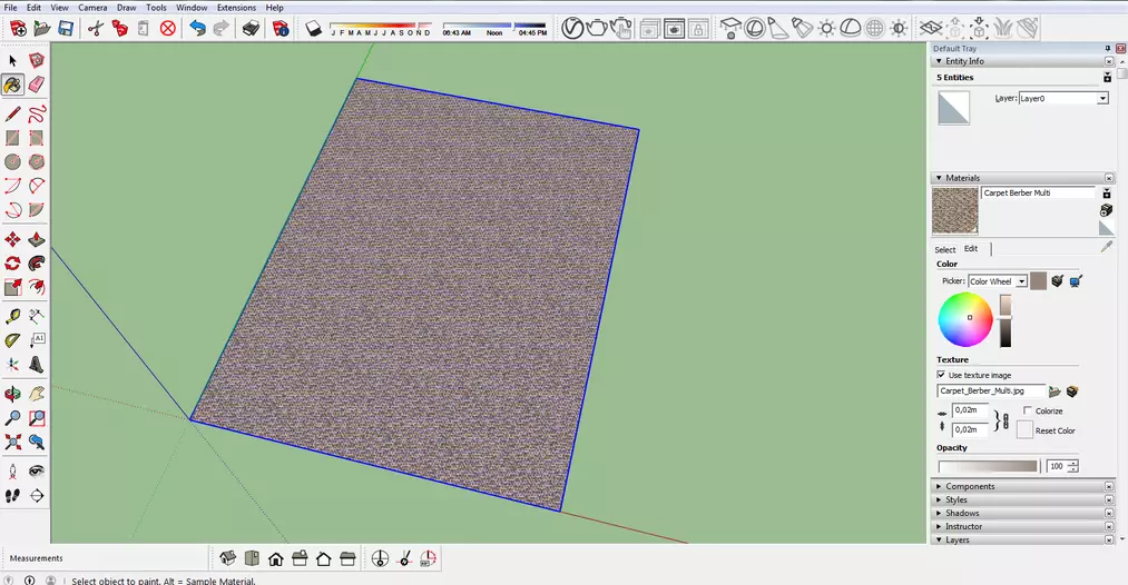 Sketchup - V-ray Fur- czyli jak zrobić realistyczny dywan lub trawę - 03