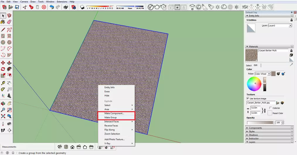 Sketchup- V-ray Fur- czyli jak zrobić realistyczny dywan lub trawę - 04