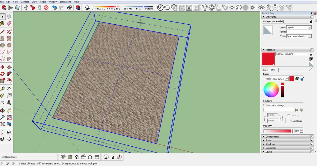 Sketchup- V-ray Fur- czyli jak zrobić realistyczny dywan lub trawę-08