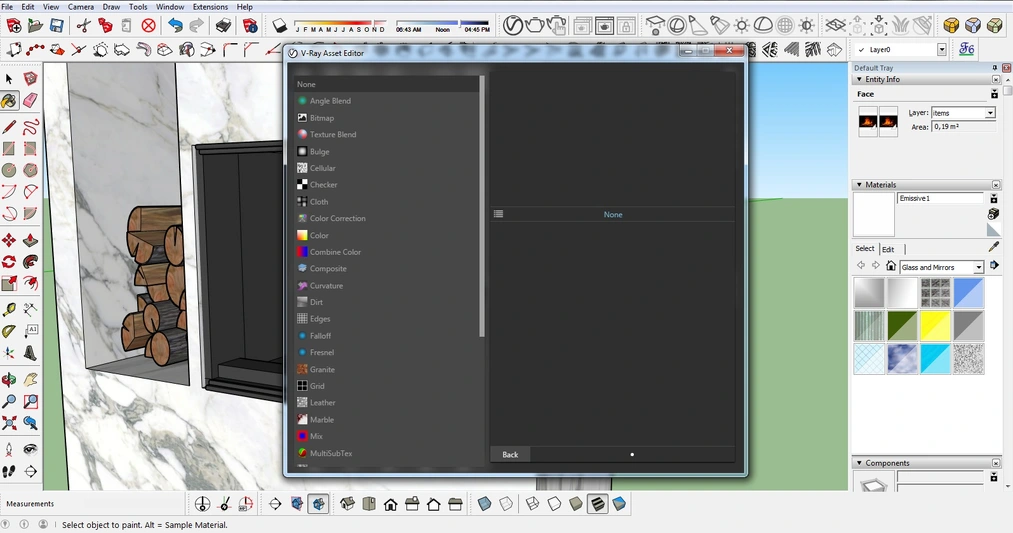 Sketchup- V-ray- Jak zrobić ogień w kominku?- Tutorial, poradnik-07