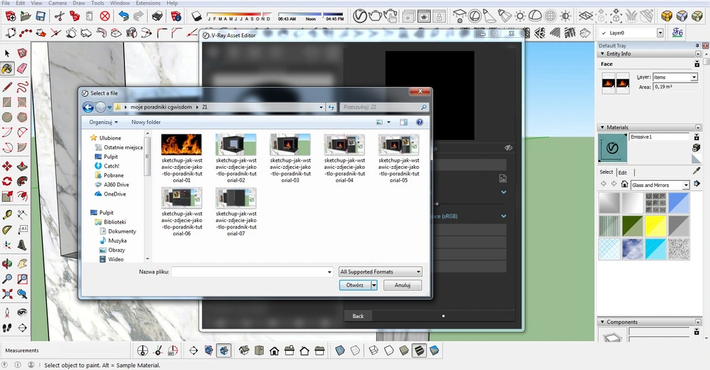 Sketchup- V-ray- Jak zrobić ogień w kominku?- Tutorial, poradnik-08