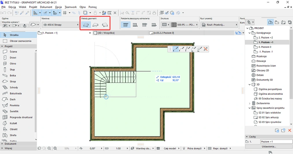 Archicad - Jak wyciąć dziurę w stropie - Tutorial, poradnik - 03