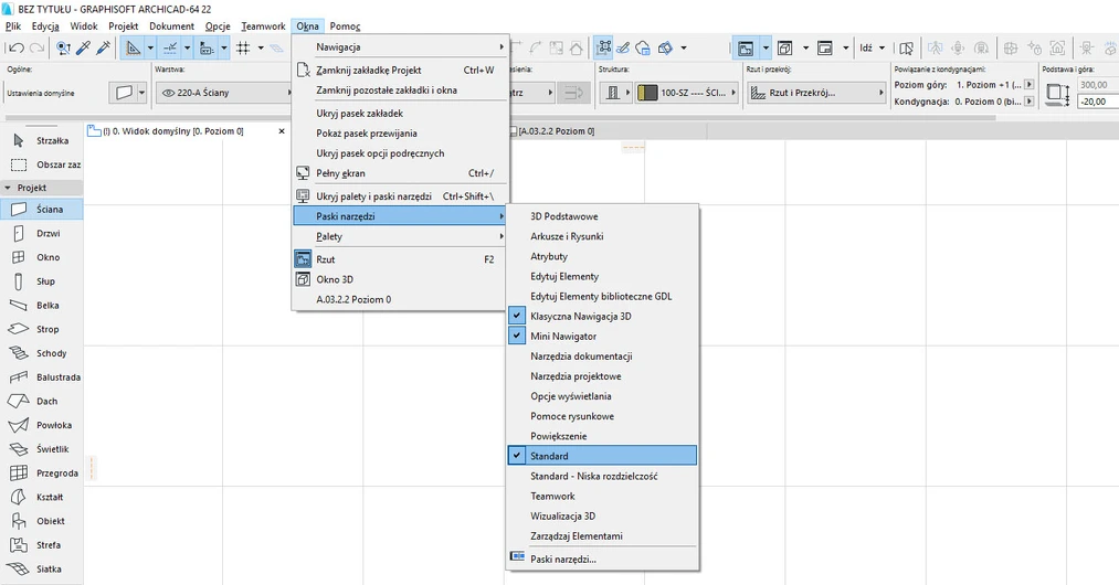 Archicad Jak wpisać długość ściany poradnik 03