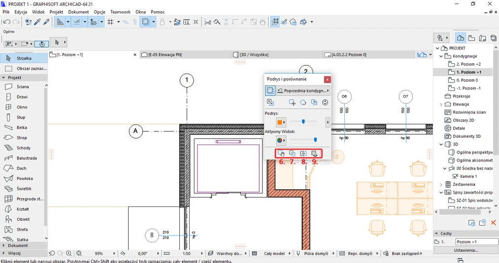Archicad - Jak wstawić podrys? Opcje podrysu - Tutorial, poradnik - 06