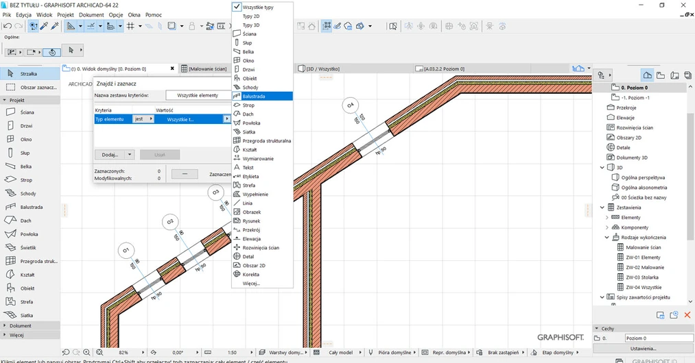 Archicad Jak zaznaczyć podobne obiekty poradnik 02