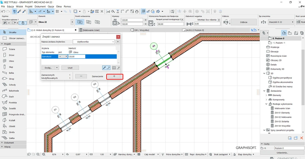 Archicad Jak zaznaczyć podobne obiekty poradnik 04