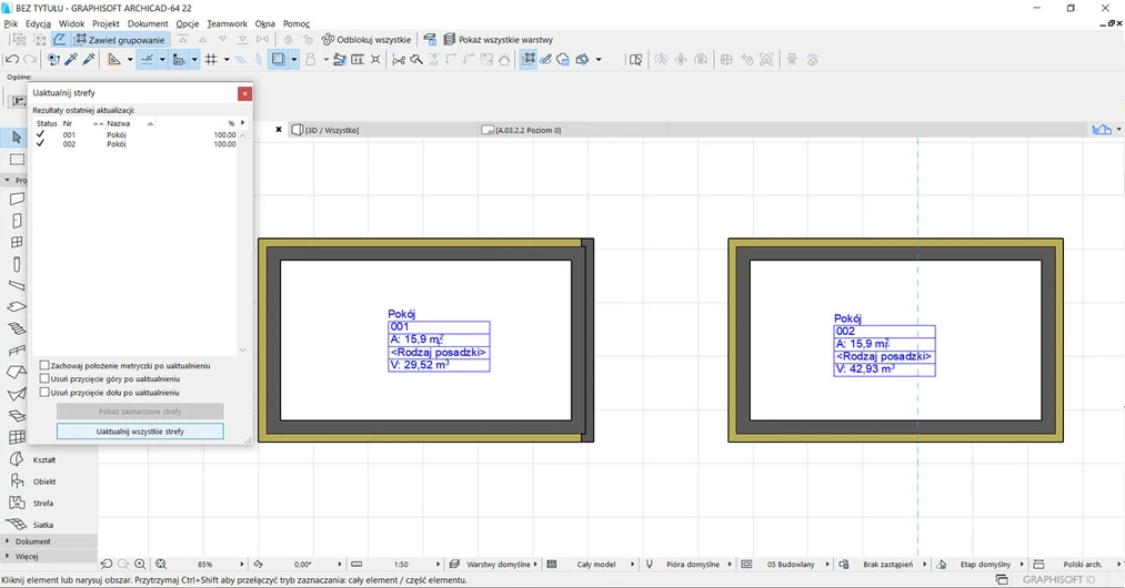 Archicad jak obliczyć kubaturę poradnik 06