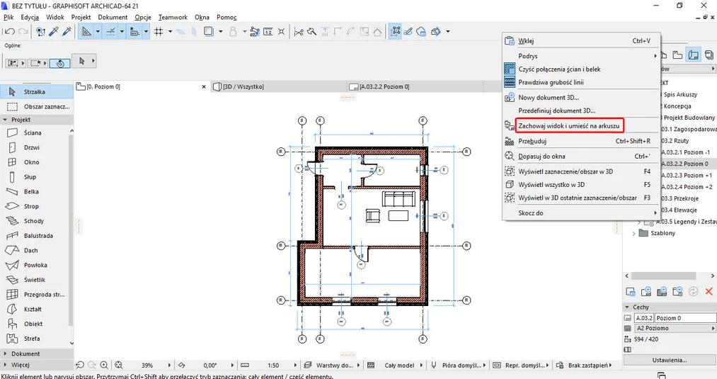 Archicad - Jak zapisać do pdf - Tutorial, poradnik 07