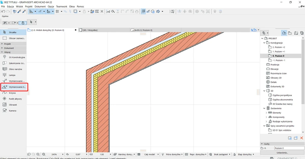 Archicad jak zmierzyć kąt poradnik 01