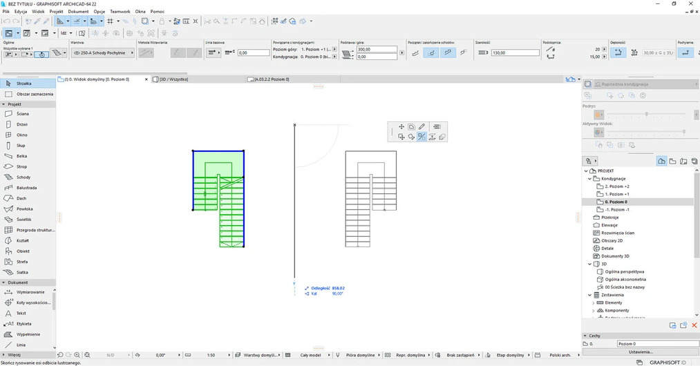 Archicad jak zrobić odbicie lustrzane poradnik 03