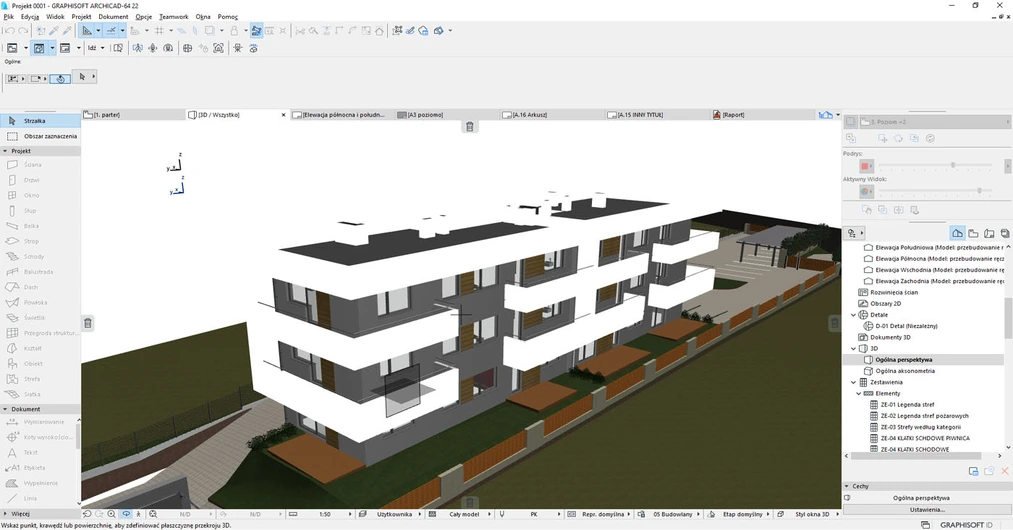 Archicad jak zrobić przekrój 3d poradnik 04