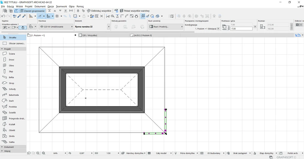 Archicad jak zrobić rynny poradnik 02