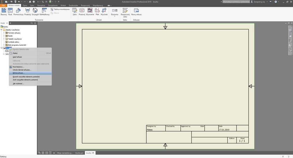 Inventor-jak-sporzadzic-rysunek-2D-Tutorial-Poradnik-2